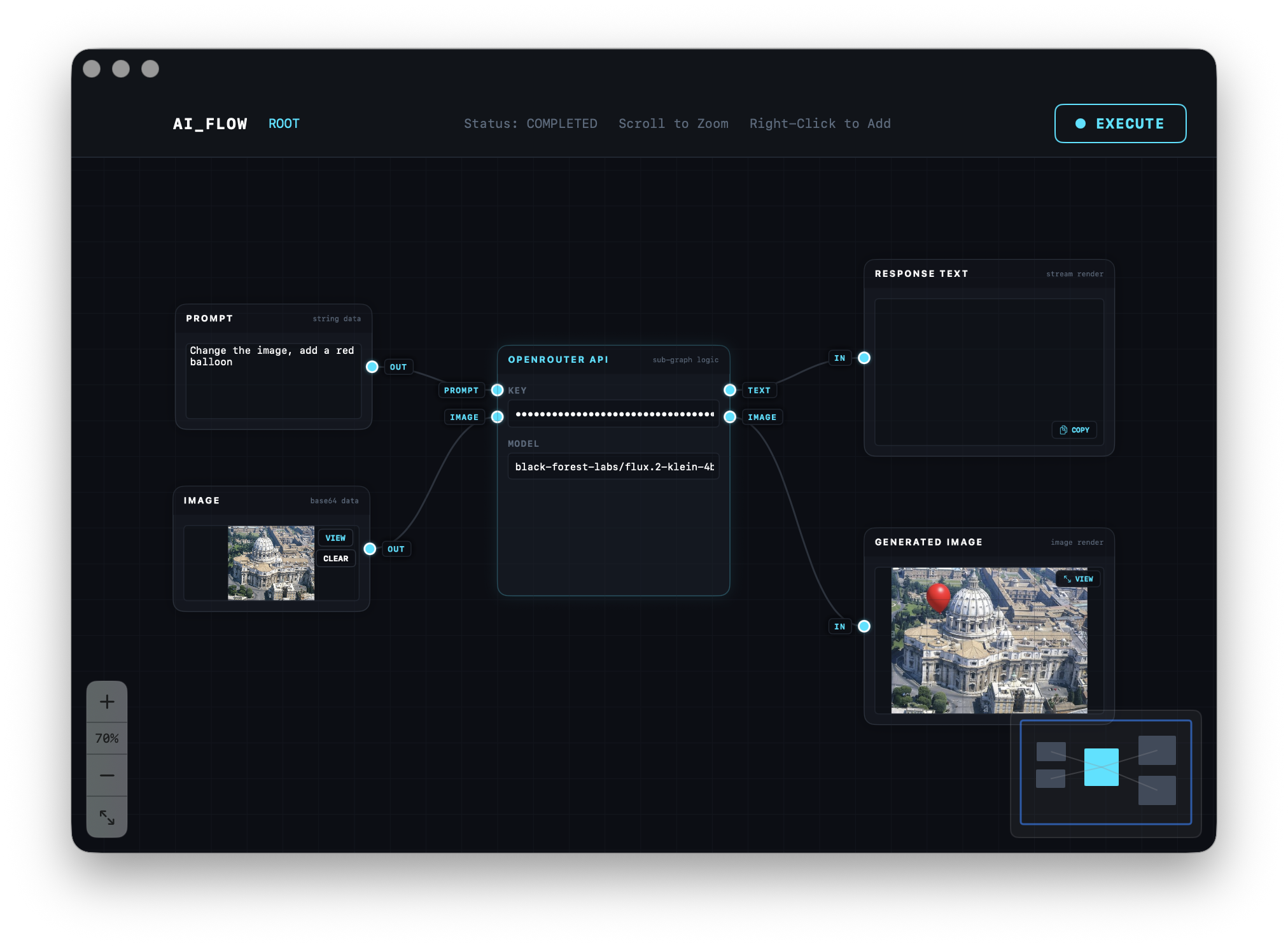 AI Flow — an interactive workflow editor built with SwiftFlow